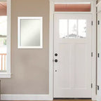 21" x 27" Specchio da Parete Stretto Bianco per Mobile, Senza Bordo Smussato: Rettangolare Moderno, Cornice in Polistirene