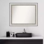 Specchio da parete per bagno da salone, non smussato, argento, 33" x 27"