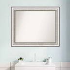 Specchio da parete per bagno da salone, non smussato, argento, 33" x 27"
