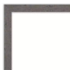 Specchio da parete stretto grigio rustico a listelli non smussato 40" x 28"