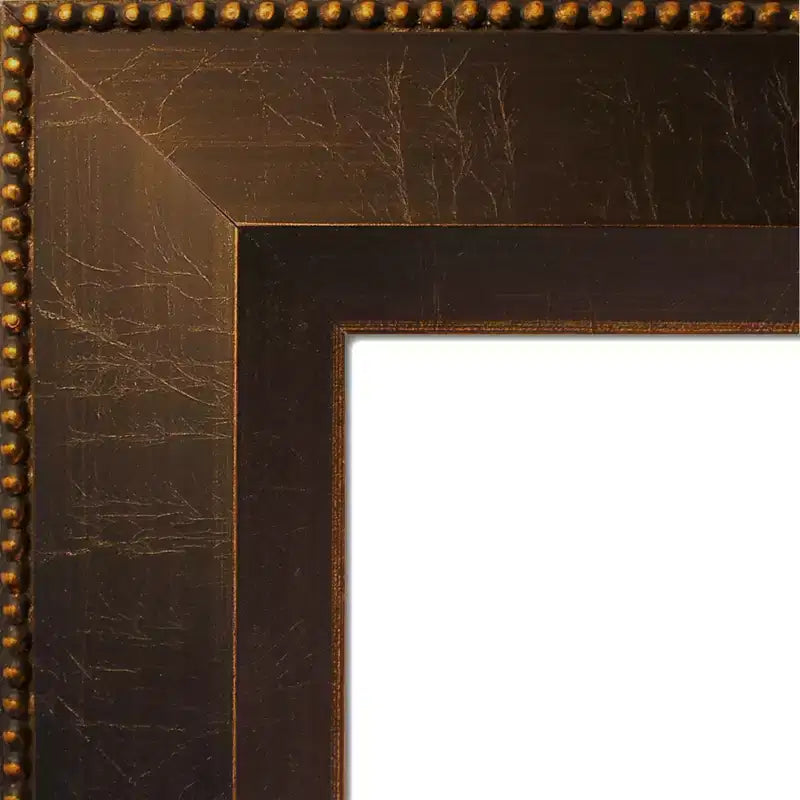 Specchio da parete per bagno Signore in legno bronzato non smussato 40" x 28" - Include ferramenta di montaggio, montaggio a parete