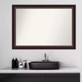 Specchio da parete per bagno Signore in legno bronzato non smussato 40" x 28" - Include ferramenta di montaggio, montaggio a parete