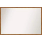 37" x 25" Non-Beveled Carlisle Blonde Narrow Wood Wall Mirror - Amanti Art: Modern Rectangular Wooden Mirror with Mounting Hardware