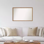 Specchio da parete in legno non smussato da 37" x 25" - Specchio rettangolare moderno in legno con hardware di montaggio