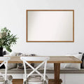 Specchio da parete in legno non smussato da 37" x 25" - Specchio rettangolare moderno in legno con hardware di montaggio