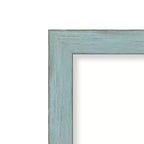 Specchio da parete in legno rustico azzurro 28" x 28", cornice quadrata