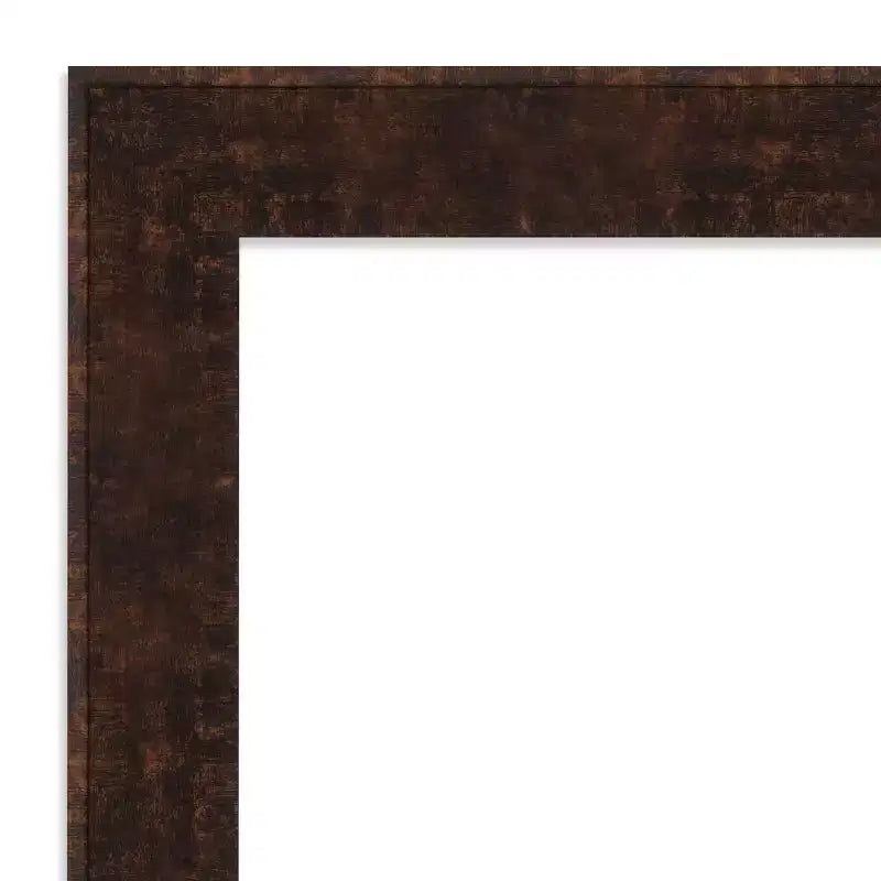 Specchio da Parete Stretto per Bagno 22" x 28" William Mottled Bronze Non Smussato