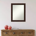 Specchio da Parete Stretto per Bagno 22" x 28" William Mottled Bronze Non Smussato