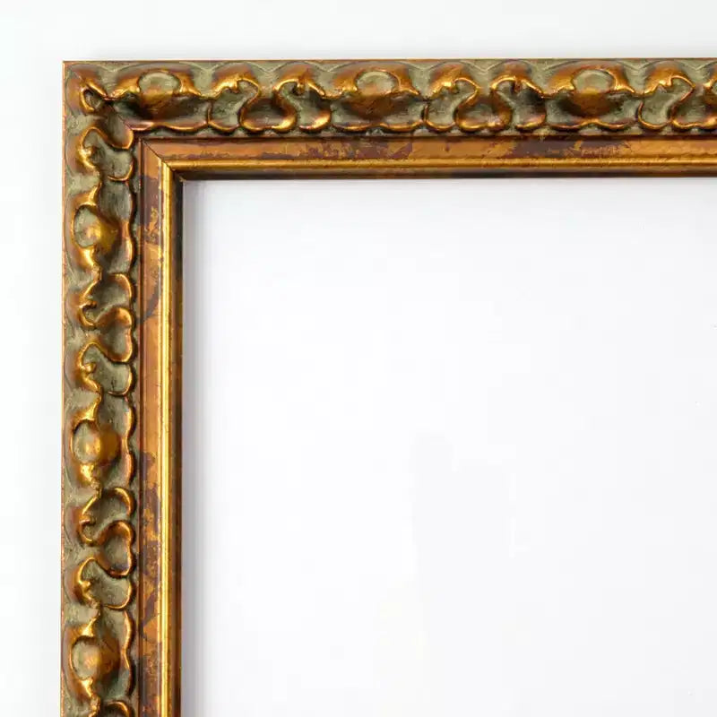 Specchio da parete rettangolare 38" x 26" senza smussatura in legno bronzo antico - Include ferramenta per il montaggio