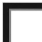 Specchio da parete stretto 29" x 29" senza smussature Eva nero argento