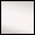 28" x 28" Non-Beveled Jet Black Wall Mirror - Amanti Art