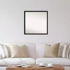 Specchio da parete nero jet senza smussatura 28" x 28" - Amanti Art