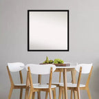 Specchio da parete nero jet senza smussatura 28" x 28" - Amanti Art