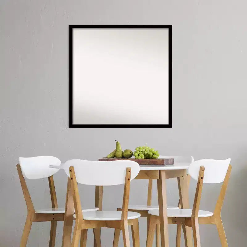 Specchio da parete nero jet senza smussatura 28" x 28" - Amanti Art