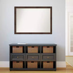Specchio da parete stretto per bagno Wildwood Brown non smussato, 41" x 30"