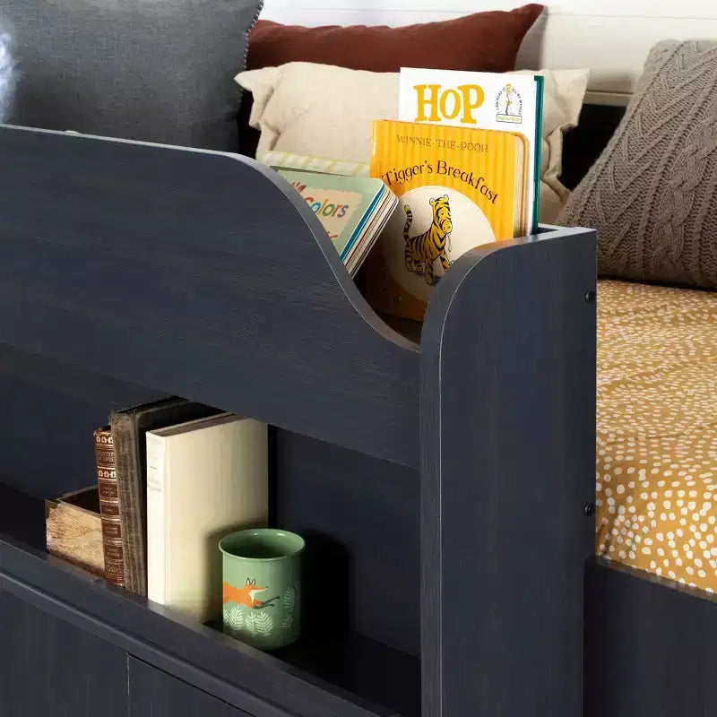 Letto a soppalco singolo per bambini con scrivania Blueberry
