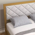 Struttura letto in velluto - Testiera trapuntata e contenitore