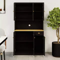 AndMakers Wood 39.76 in. Pantry Cabinet with Adjustable Shelves