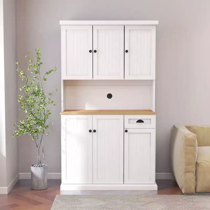 Dispensa in legno da 101 cm con ripiani regolabili