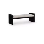 Meridian Furniture,Sonia Velour Fur Fabric Bench