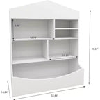 Libreria e Organizzatore Giocattoli per Bambini, Scaffale Versatile per la Stanza dei Giochi, la Cameretta e la Stanza dei Bambini, Bianco
