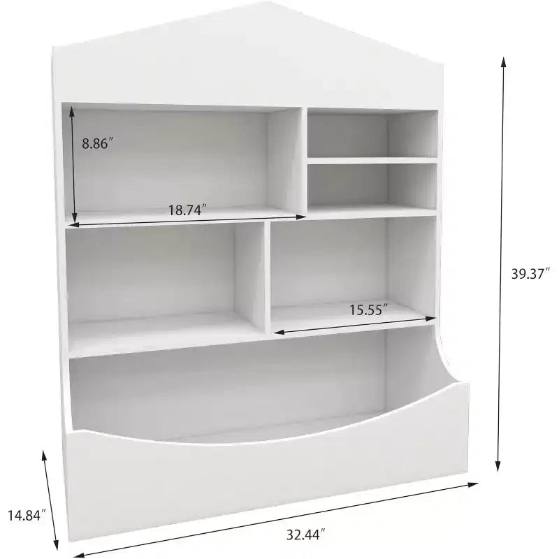Libreria e Organizzatore Giocattoli per Bambini, Scaffale Versatile per la Stanza dei Giochi, la Cameretta e la Stanza dei Bambini, Bianco