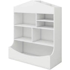 Libreria e Organizzatore Giocattoli per Bambini, Scaffale Versatile per la Stanza dei Giochi, la Cameretta e la Stanza dei Bambini, Bianco