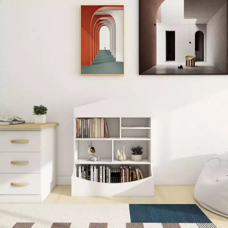 Libreria e Organizzatore Giocattoli per Bambini, Scaffale Versatile per la Stanza dei Giochi, la Cameretta e la Stanza dei Bambini, Bianco