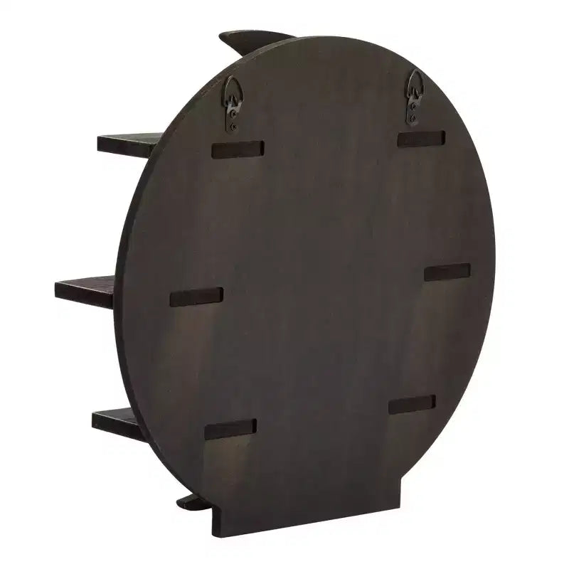 Mensola lunare in legno, Decorazione rustica per la casa, Porta cristalli per esposizione di pietre e oli essenziali (30,5 x 30,5 x 7,6 cm)