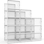 12 PCS Shoe Organizer, Clear Plastic Stackable Shoe Organizer for Closet, Clear Plastic Stackable Shoe Box for Entryway Space Saving Collapsible