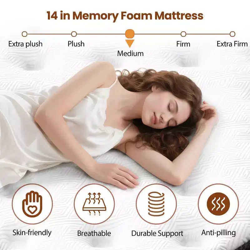 Materasso King Size Ibrido in Scatola, Materasso in Memory Foam 35cm per Sonno Confortevole e Sollievo dalla Pressione, Certificato CertiPUR-US