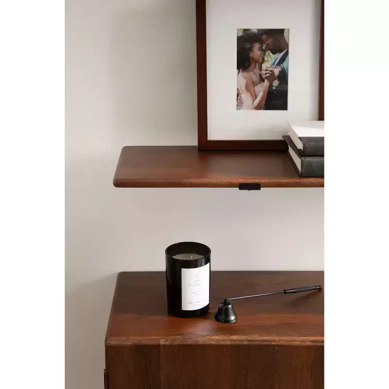 Mensola a Muro, Nero e Noce, 32x10x30