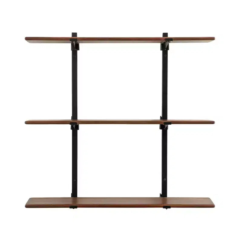 Mensola a Muro, Nero e Noce, 32x10x30
