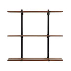 Mensola a Muro, Nero e Noce, 32x10x30