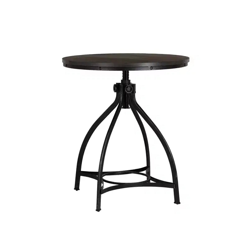 Powell Tormo Round Adjustable Bar Height Table Gray