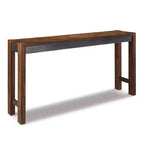 Torjin Counter Height Dining Room Table Brown - Signature Design by Ashley: Urban Industrial, Aged Gunmetal, 3-Seater