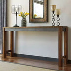 Tavolo da Pranzo Alto Marrone - Stile Industriale Urbano, Finitura Gunmetal Invecchiato, 3 Posti