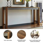Tavolo da Pranzo Alto Marrone - Stile Industriale Urbano, Finitura Gunmetal Invecchiato, 3 Posti