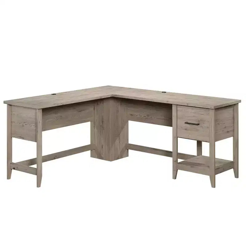 Sauder Summit Station L Desk Laurel Oak: Home Office Furniture with File Storage & Cable Management
