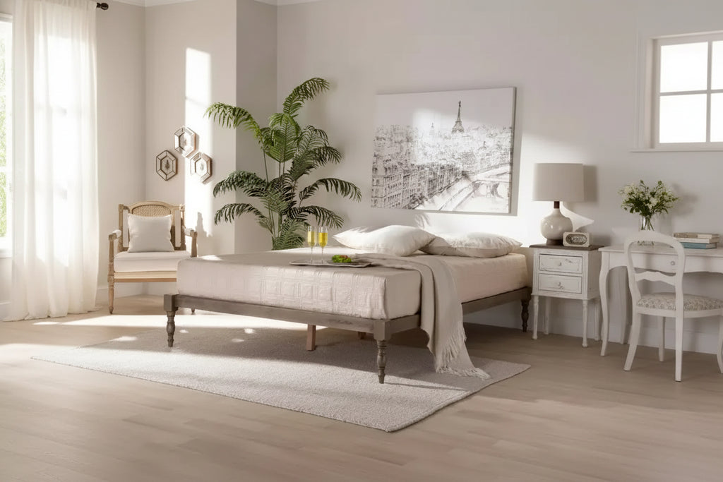 Struttura letto in legno con piattaforma