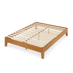 12 Alexis Deluxe Wood Platform Bed Rustic Pine - Zinus