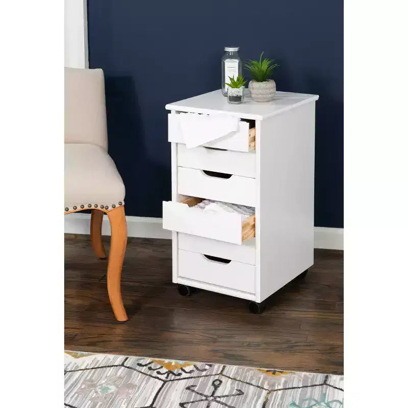 Carrello portaoggetti mobile a 6 cassetti