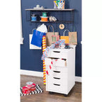 Carrello portaoggetti mobile a 6 cassetti