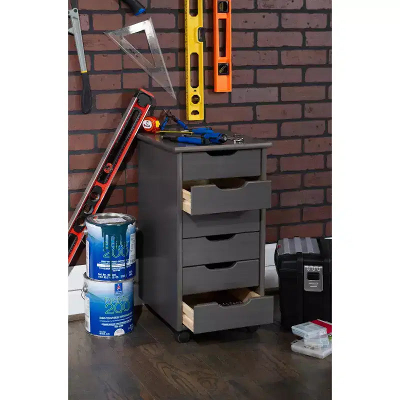 Carrello portaoggetti mobile a 6 cassetti