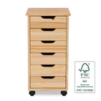 Carrello portaoggetti mobile a 6 cassetti