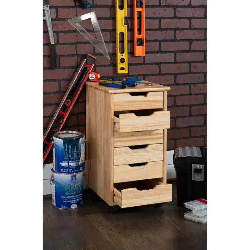 Carrello portaoggetti mobile a 6 cassetti