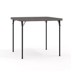 Flash Furniture 2.83-Foot Square Bi-Fold Plastic Folding Table with Carrying Handle