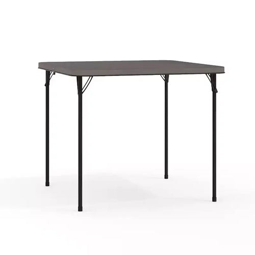 Flash Furniture 2.83-Foot Square Bi-Fold Plastic Folding Table with Carrying Handle