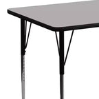 Tavolo attività rettangolare laminato a caldo 24"L x 48"P - Gambe regolabili in altezza standard