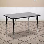 Tavolo attività rettangolare laminato a caldo 24"L x 48"P - Gambe regolabili in altezza standard